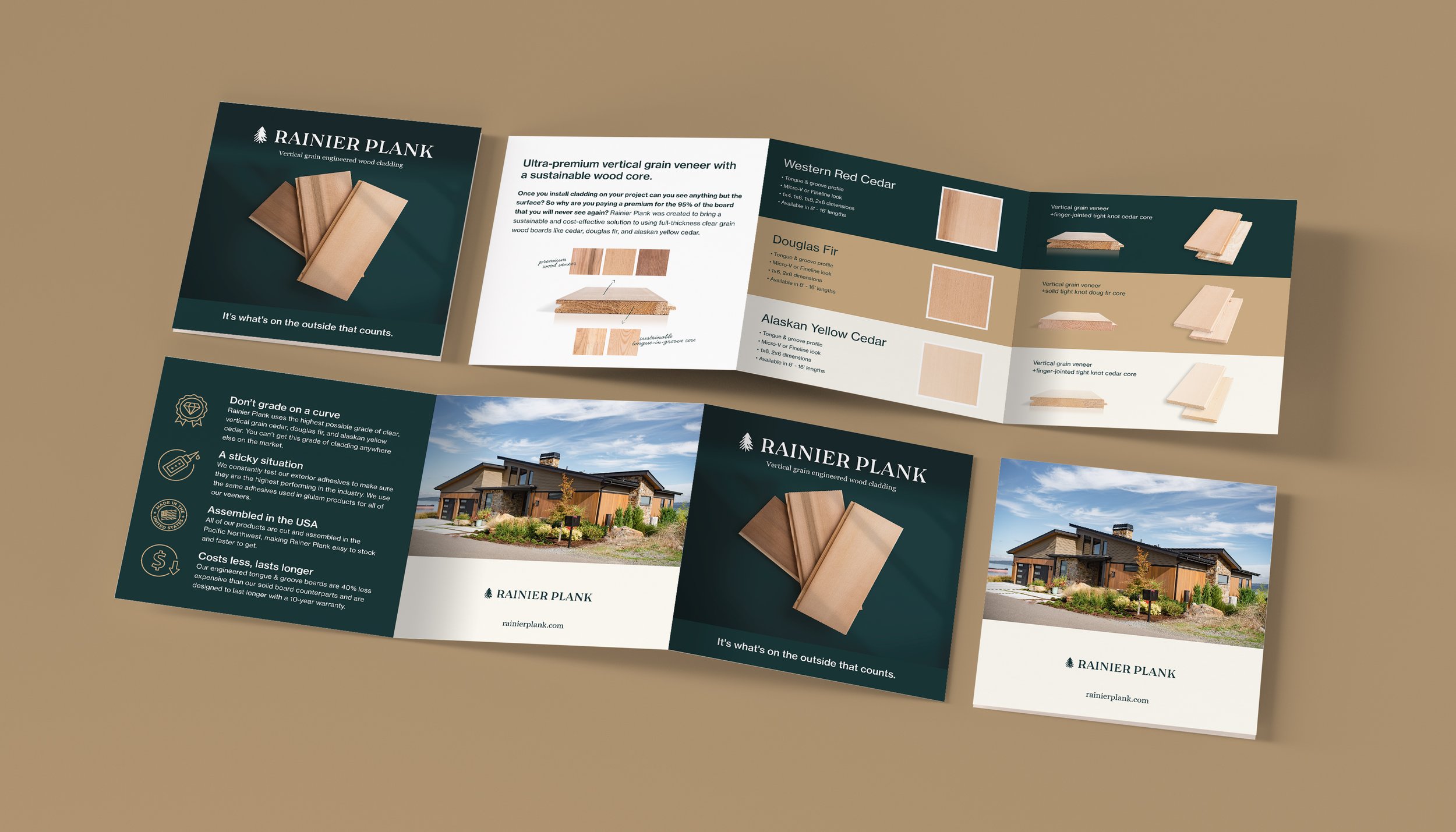 Brochure mockup — Rainier Plank